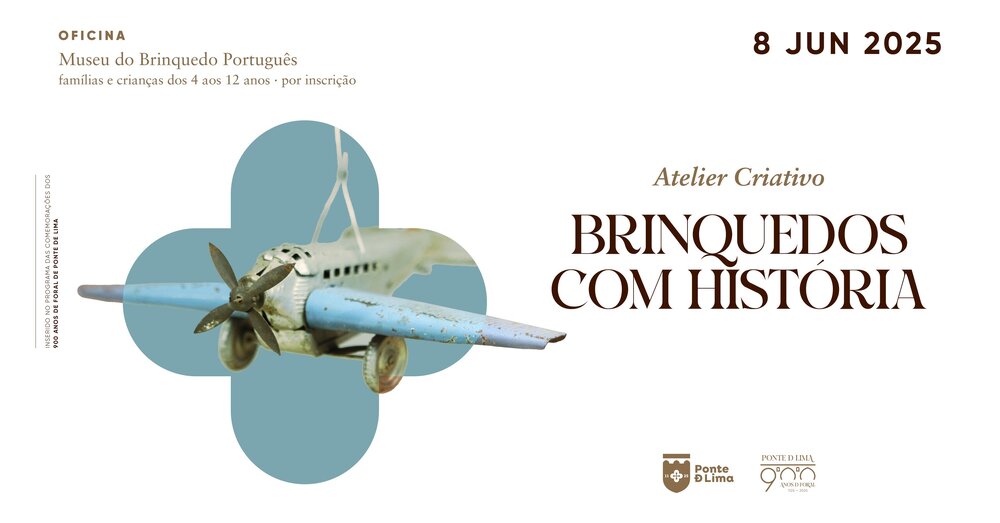 Cartaz do Atelier Criativo no Museu do Brinquedo Português